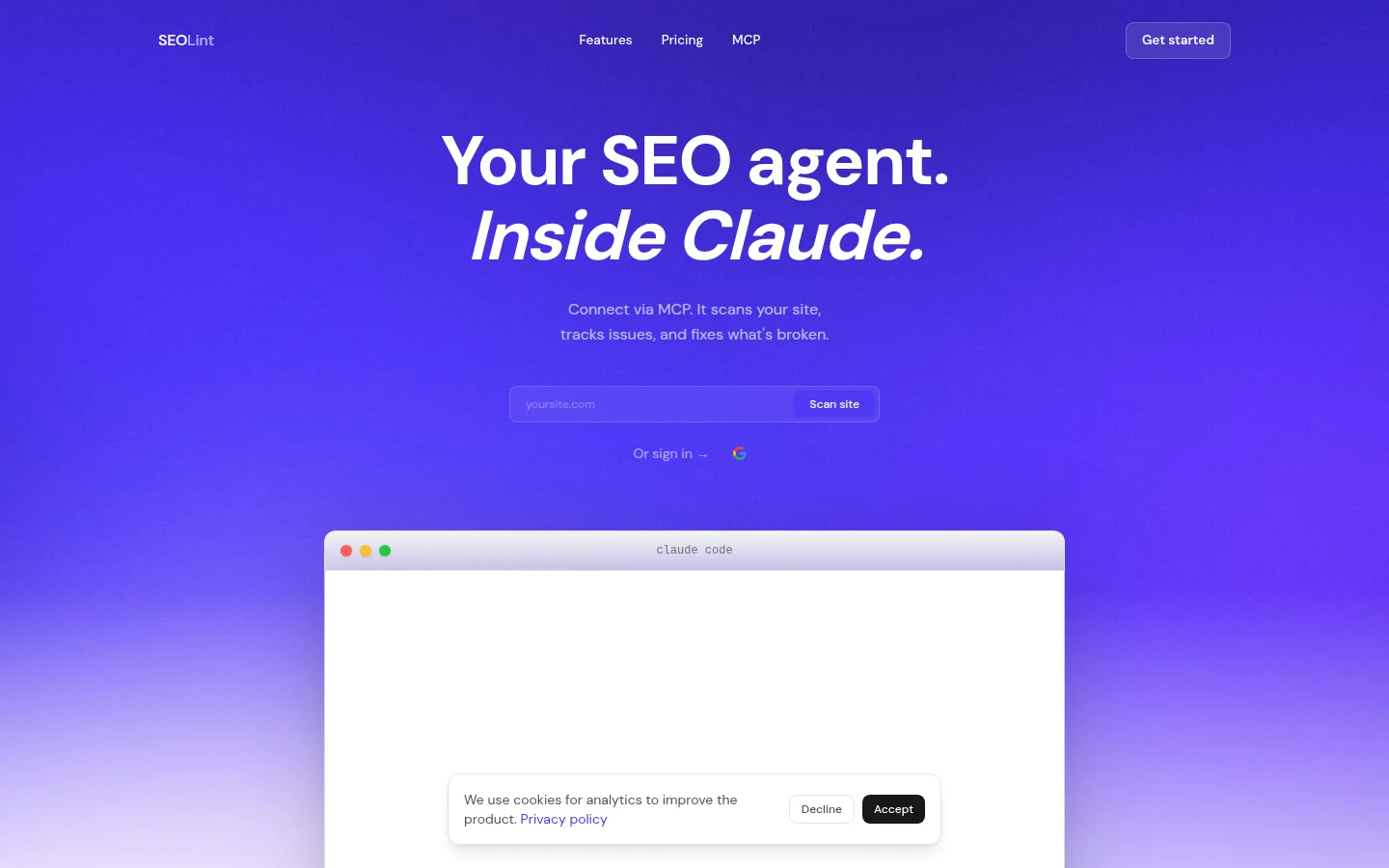 Screenshot of seolint.dev